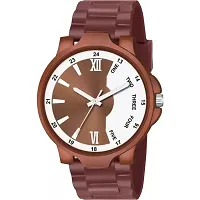 Stylish Brown Metal Analog Watches For Men-thumb1