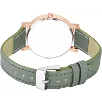 Medboo Green Round Leather Belt Analog Women and Girls Watch-thumb3