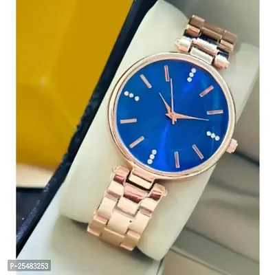 Medboo Blue Dial Rose Belt Analog Girls and Women Watch-thumb3