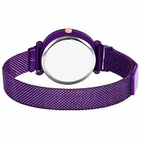 Purple magnetic belt white dial women fancy watch-thumb2