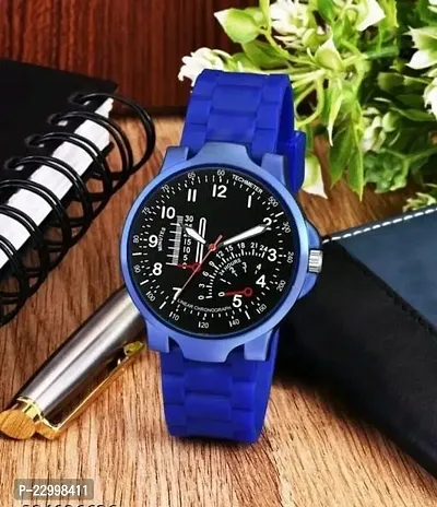 Curren Luxury new pu strap Quartz Chronograph Analogue Dark Black Men Casual Wrist Watch-thumb0