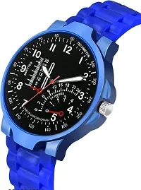 Curren Luxury new pu strap Quartz Chronograph Analogue Dark Black Men Casual Wrist Watch-thumb1