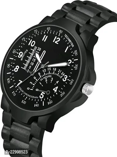 Curren Luxury new pu strap Quartz Chronograph Analogue Dark Black Men Casual Wrist Watch-thumb3