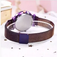 Attractive Unique New Luxury Purple Design peacock Magnet Strap Wrist watch for Girls Women-thumb2