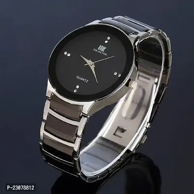 Stylish Luxury Look Round Shaped Analog Watch - For Men New Designer Collection silver Black Analog Analog Watch - For Men-thumb0