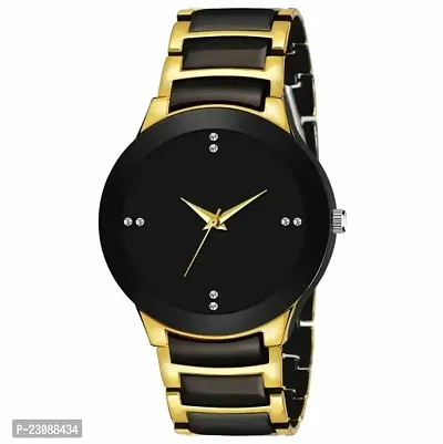 Stylish Luxury Round Shaped Analog Watch - For women New Collection Gold Black Analog Analog Watch - For women-thumb2