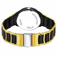 Stylish Luxury Round Shaped Analog Watch - For women New Collection Gold Black Analog Analog Watch - For women-thumb2