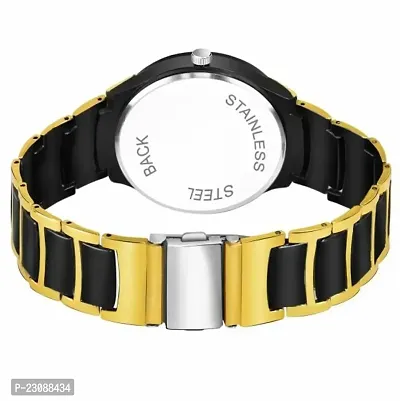 Stylish Luxury Round Shaped Analog Watch - For women New Collection Gold Black Analog Analog Watch - For women-thumb3