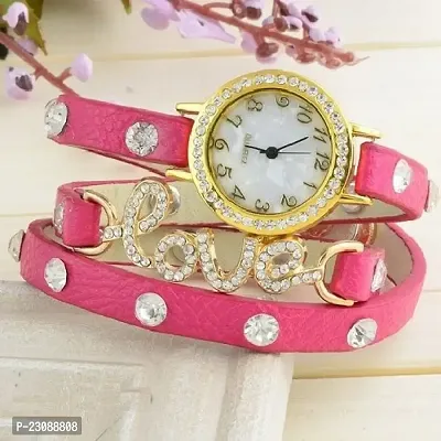 Amazon.com: Collections Etc Easy to Read Silicone Stretch Band Watch Hot  Pink : Clothing, Shoes & Jewelry