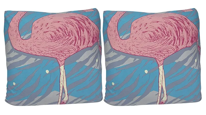 Pack of 2- Printed Polyester Cushion Cover