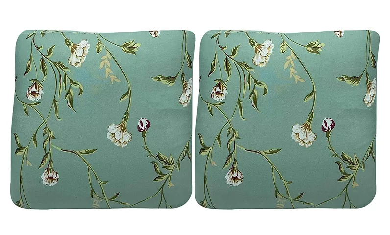 Floral Polyester Printed Cushion Cover- Pack of 2