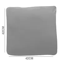 Polyester Cushion Cover Home Sofa Decorative Solid (Grey, 2)-thumb1