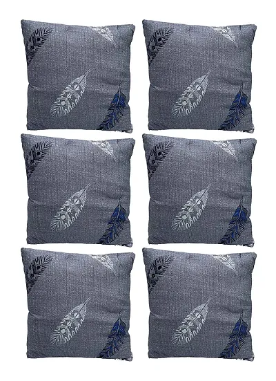 Beautiful Printed Polyester Cushion Cover- Pack of 6