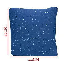 Polyester Cushion Cover Home Sofa Decorative (6 Cushion Covers, Blue)-thumb1