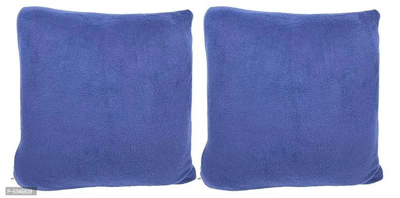 Plush Cushion Cover Home Sofa Decorative Dark Blue - Set 2-thumb0