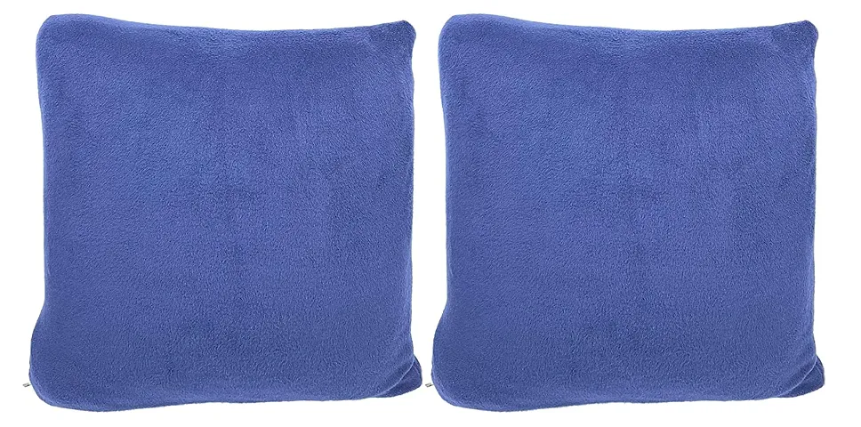 Solid Polyester Cushion Cover Set of 2