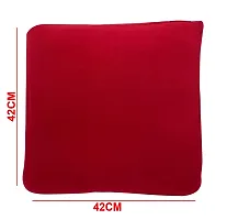 Polyester Cushion Cover Home Sofa Decorative Solid (red, 2)-thumb1