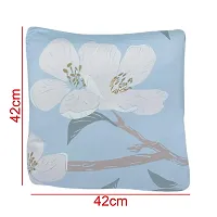 Polyester Cushion Cover Home Sofa Decorative Flower (Rust Brown, 2)-thumb1