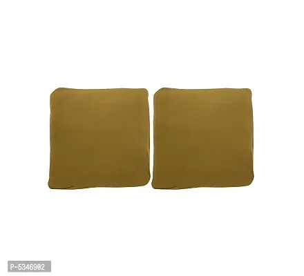 Polyester Cushion Cover Home Sofa Decorative Solid (Tan, 2)