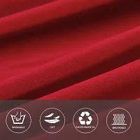 Polyester Sofa Cover (Wine Red Pack Of 1)-thumb2