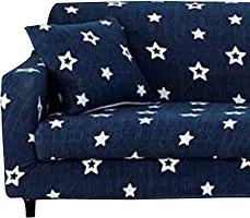 Polyester Sofa Cover (Dark Blue Pack Of 1)-thumb1