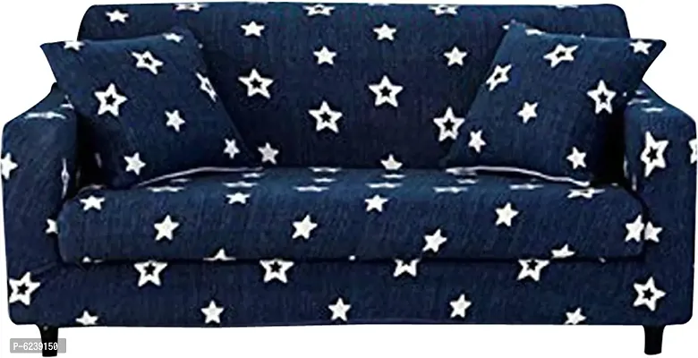 Polyester Sofa Cover (Dark Blue Pack Of 1)-thumb0