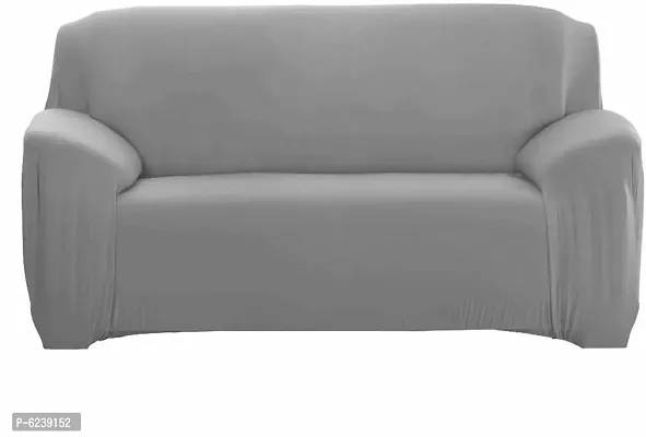 Polyester Sofa Cover (Grey Pack Of 1)