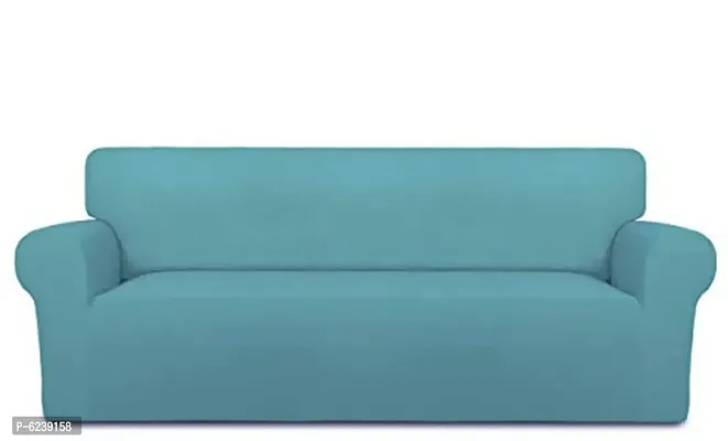 Polyester Sofa Cover (Blue Pack Of 1)-thumb0
