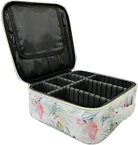 Stylish Nylon EVA Makeup Cosmetic Storage Case with Adjustable Compartment-thumb1