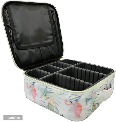 Stylish Nylon EVA Makeup Cosmetic Storage Case with Adjustable Compartment-thumb2