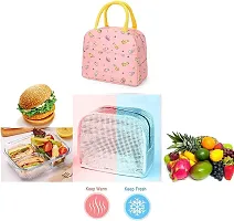 Stylish Insulated Thermal Cooler Tote Bag Picnic Organizer Storage Lunch Box  and Reusable-Pink Cat-thumb2