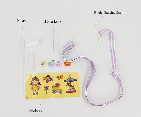 Cute Plastic Multicoloured Water Bottle For Kids