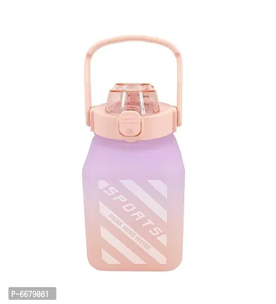 Cute Plastic Multicoloured Water Bottle For Kids-thumb0