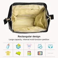 Designer Black / Grey Baby Diaper Bag Maternity Backpack-thumb2
