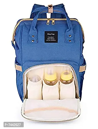 Designer Blue Baby Diaper Bag Maternity Backpack-thumb0