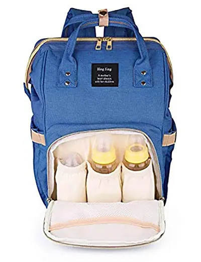 Designer Blue Baby Diaper Bag Maternity Backpack