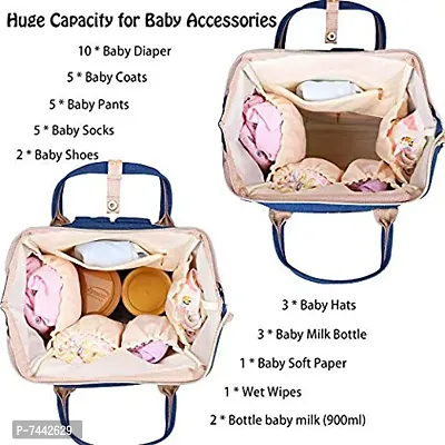 Designer Navy Blue Baby Diaper Bag Maternity Backpack-thumb3