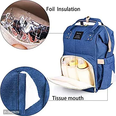 Designer Navy Blue Baby Diaper Bag Maternity Backpack-thumb5