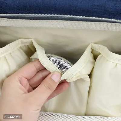 Designer Navy Blue Baby Diaper Bag Maternity Backpack-thumb4