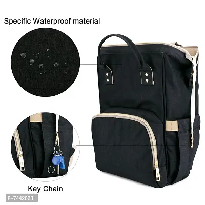 Designer Black Baby Diaper Bag Maternity Backpack-thumb4