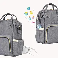 Designer Grey Baby Diaper Bag Maternity Backpack-thumb1