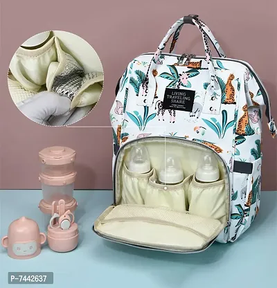 Designer White Animal Baby Diaper Bag Maternity Backpack-thumb3