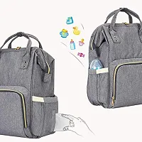 Designer Light Grey Baby Diaper Bag Maternity Backpack-thumb1