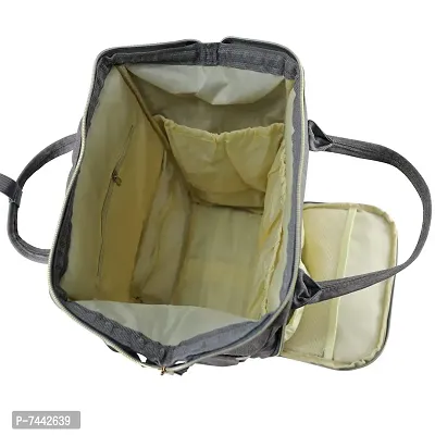 Designer Light Grey Baby Diaper Bag Maternity Backpack-thumb3