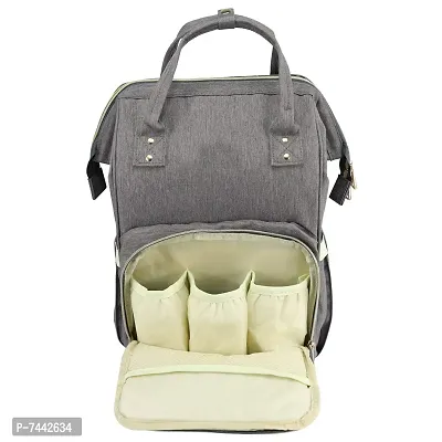 Designer Grey Baby Diaper Bag Maternity Backpack-thumb0