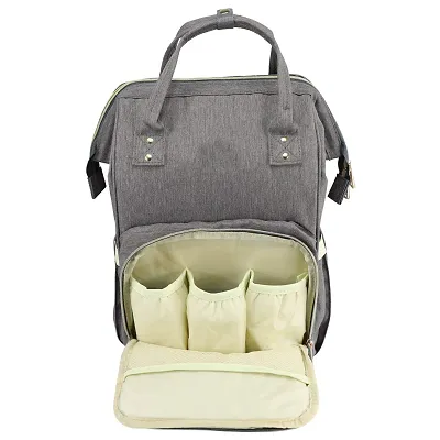 Designer Grey Baby Diaper Bag Maternity Backpack