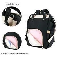 Designer Black Baby Diaper Bag Maternity Backpack-thumb1