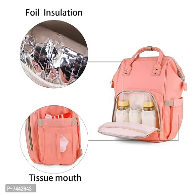 Designer Pink Baby Diaper Bag Maternity Backpack-thumb3