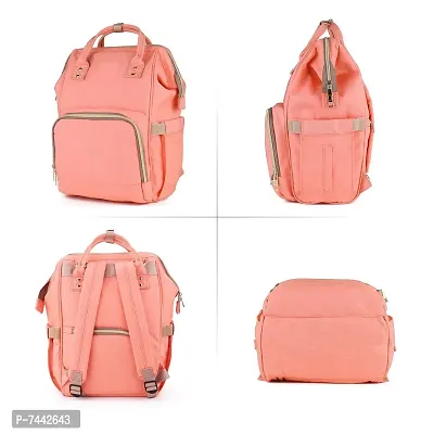 Designer Pink Baby Diaper Bag Maternity Backpack-thumb2