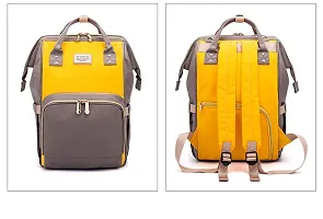Designer Yellow / Grey Baby Diaper Bag Maternity Backpack-thumb2